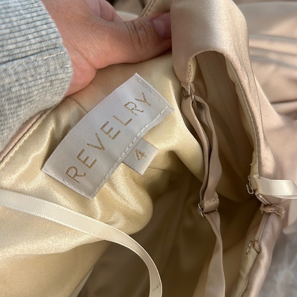 Revelry Skye Satin Dress petite 4 - Picture 3 of 5